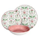 Tognana 18 részes virág mintás színes porcelán étkészlet Lolita