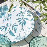 Tognana 18 részes virág mintás porcelán étkészlet Coralie Teal