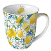 Mediterrán citromos porcelán bögre 400 ml