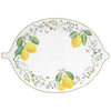 Tálca Mediterrán porcelán citrom formájú porcelán tálca 30x21,5 cm Fleurs et Citrons