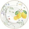 Étkészlet Mediterrán porcelán citrom mintás desszertes tányér Fleurs et Citrons