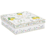 Bögre, csésze alj Mediterrán porcelán citrom mintás kávés csésze 6 személyes szett Fleurs et Citrons