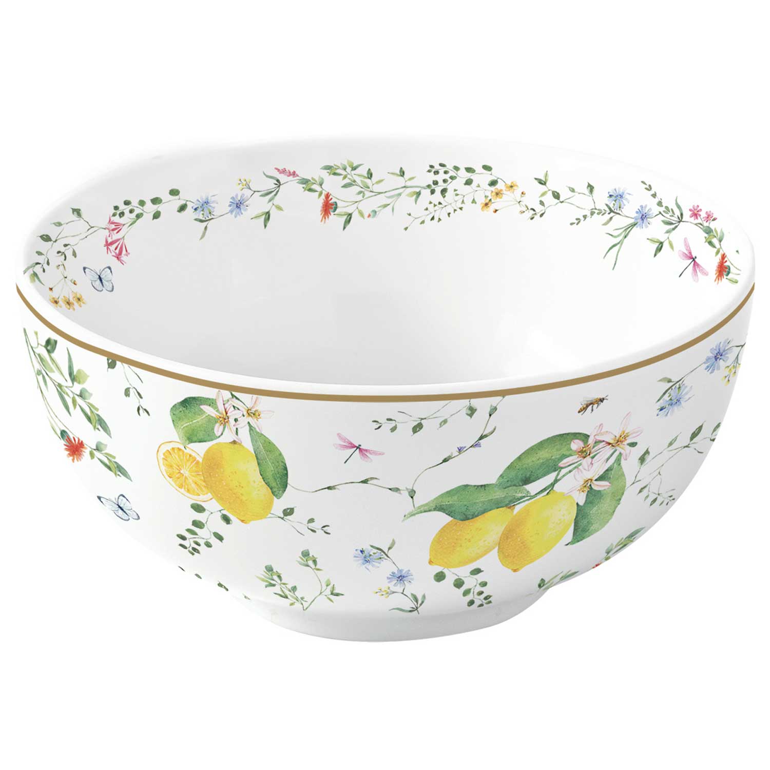 Tálka Mediterrán porcelán citrom tálka 12 cm Fleurs et Citrons