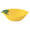 Tálka Mediterrán porcelán sárga citrom mély nagy tál Fleurs et Citrons