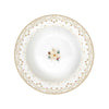 Karácsonyi porcelánmélytányér fehér arany mikulásvirág White Elegance
