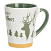 Karácsonyi porcelán bögre - 250 ml - szarvasos fehér