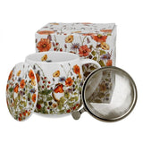 Mezei virág – pipacsos porcelán öblös bögre fémszűrővel – 430 ml – Wild Bird