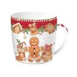 Tányér, étkészlet Mézeskalács karácsonyi Porcelán bögre fém díszdobozban