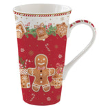 Tányér, étkészlet Mézeskalács karácsonyi Porcelán bögre nagy díszdobozban