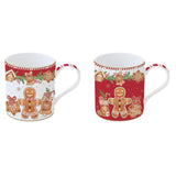 Tányér, étkészlet Mézeskalács karácsonyi Porcelán bögre szett 2 db