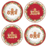 Tányér, étkészlet Mézeskalács Porcelán desszertes tányér szett 4db-os