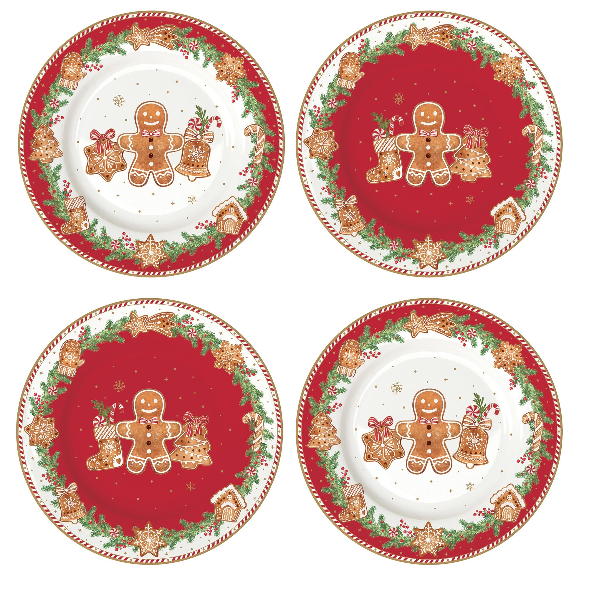 Tányér, étkészlet Mézeskalács Porcelán desszertes tányér szett 4db-os