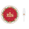 Tányér, étkészlet Mézeskalács Porcelán tortatál lapáttal 32 cm