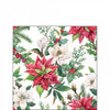 Szalvéta Mikulásvirágos karácsonyi papírszalvéta 25x25 cm Christmas florals