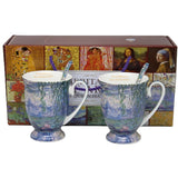 Monet porcelán bögre szett kanállal díszdobozban - 300 ml - Vizililiomok
