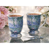 Monet porcelán bögre szett kanállal díszdobozban - 300 ml - Vizililiomok