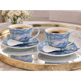 Monet porcelán csésze aljjal és kanállal szett 250 ml - díszdobozos - Vizililiomok