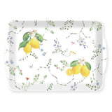 Tálca Műanyag tálca 33x22 cm citrom mintás Fleurs et Citrons
