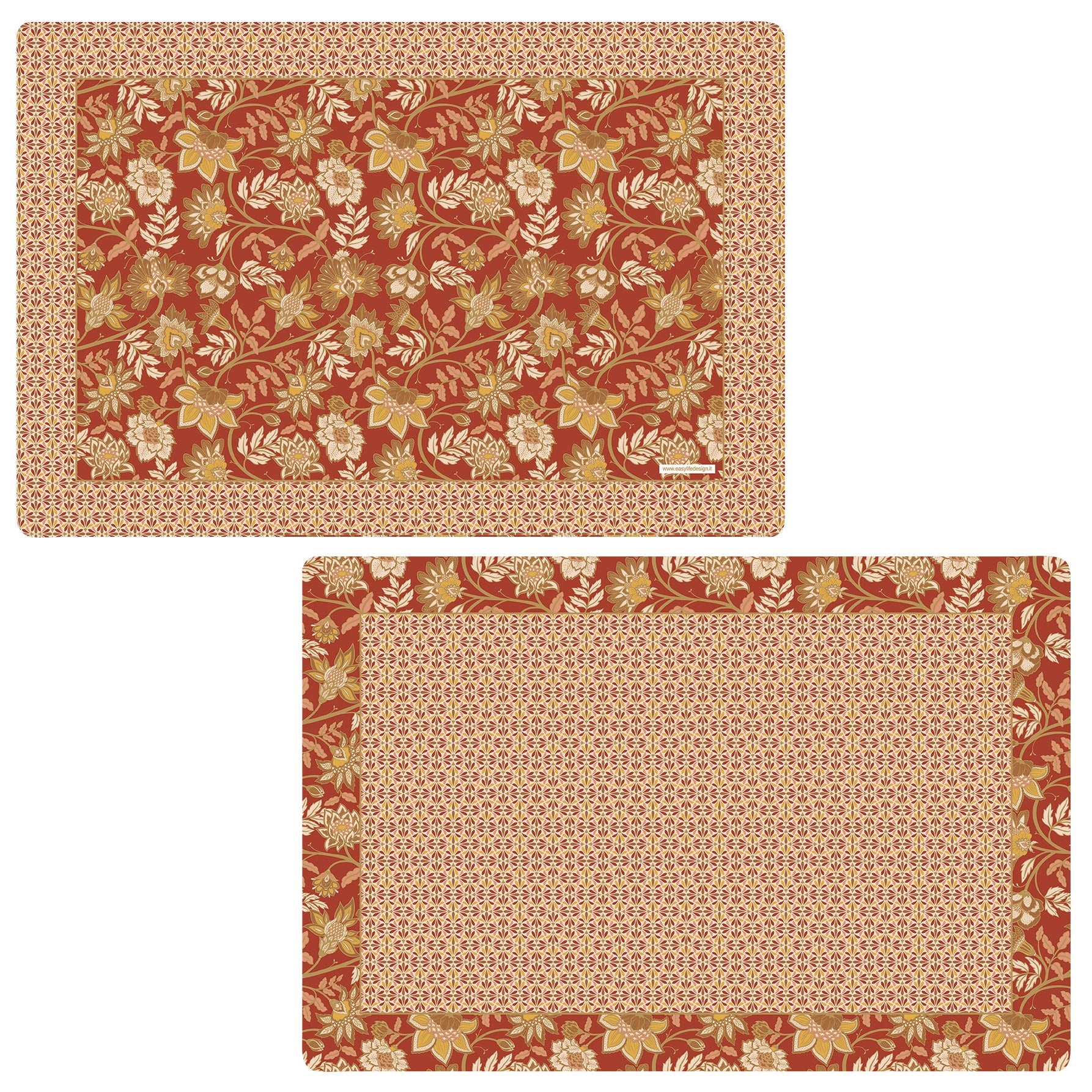 Tányéralátét, poháralátét Műanyag tányéralátét kétoldalas 45x30 cm Fleurs des reves