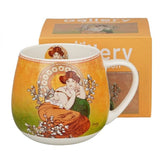 Mucha porcelán öblös bögre – 430 ml – Topáz