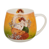 Mucha porcelán öblös bögre – 430 ml – Topáz