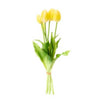 Művirág Tulipán csokor 5 db-os 40 cm sárga-fehér