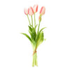 Művirág Tulipán csokor 5 db-os 40 cm fehér-fukszia