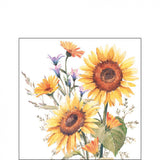 Szalvéta Napraforgó virágos papírszalvéta 25x25 cm Sunflowers
