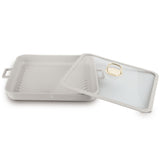 Négyszögletes indukciós grill serpenyő fedővel 34 cm Sahara Collection