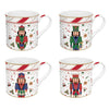 Bögre, csésze Nutcracker Twist karácsonyi porcelán bögre 4 db díszdobozban