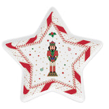 Tálka Nutcracker Twist karácsonyi porcelán csillag alakú tálca