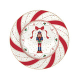 Tányér, étkészlet Nutcracker Twist karácsonyi porcelán desszertes tányér 4 db szett