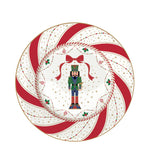 Tányér, étkészlet Nutcracker Twist karácsonyi porcelán desszertes tányér 4 db szett
