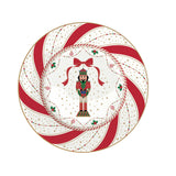 Tányér, étkészlet Nutcracker Twist karácsonyi porcelán desszertes tányér 4 db szett