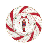 Tányér, étkészlet Nutcracker Twist karácsonyi porcelán desszertes tányér 4 db szett