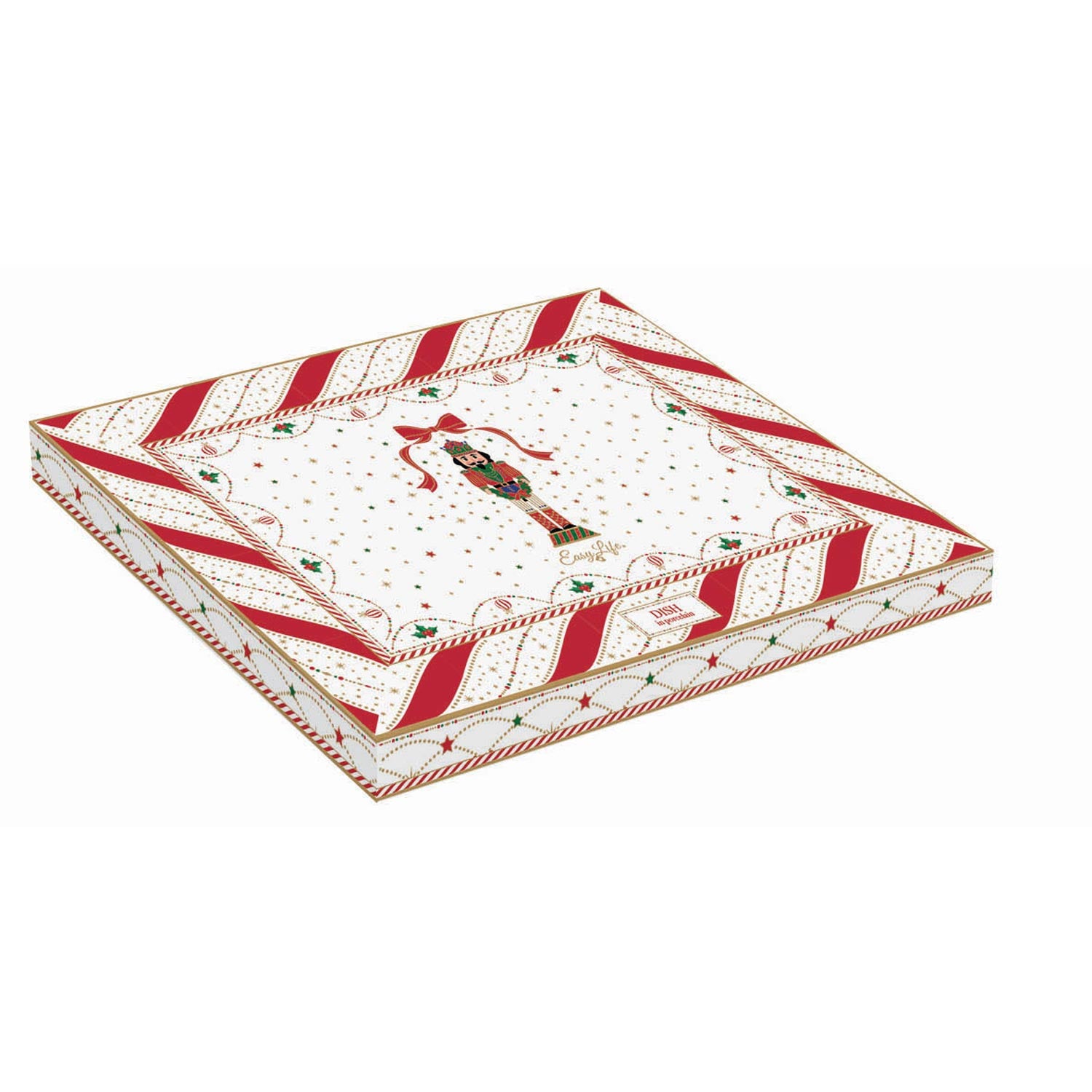Tálka Nutcracker Twist karácsonyi porcelán diótörő alakú tál
