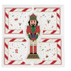Tálka Nutcracker Twist karácsonyi porcelán két részes tálca közepén diótörő