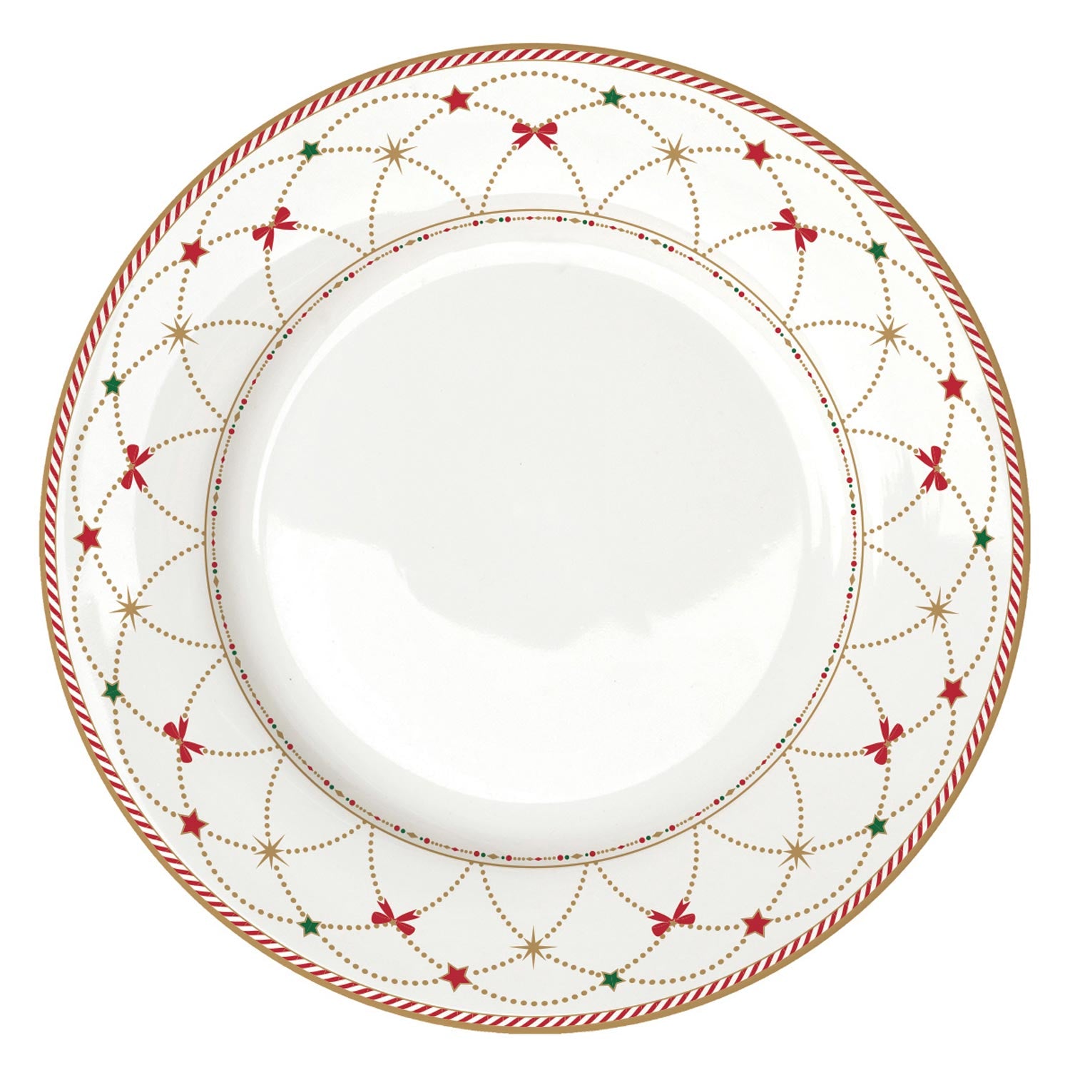 Tányér, étkészlet Nutcracker Twist karácsonyi porcelán lapostányér