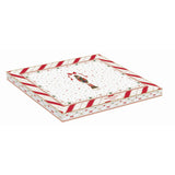 Tálka Nutcracker Twist karácsonyi porcelán tálca diótörő dísszel 36x24
