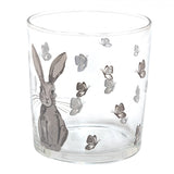 Nyuszi mintás üveg vizes pohár 250 ml Rustic Easter Bunny