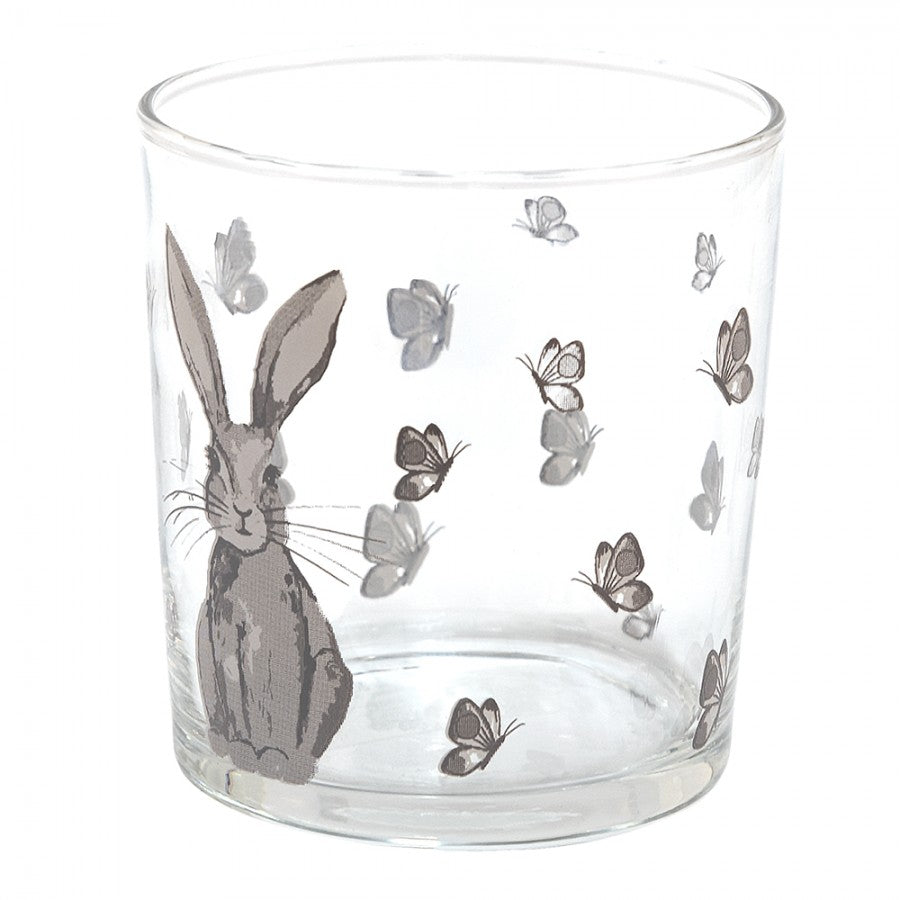 Nyuszi mintás üveg vizes pohár 250 ml Rustic Easter Bunny