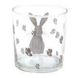 Nyuszi mintás üveg vizes pohár 250 ml Rustic Easter Bunny