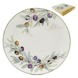 Olivabogyós kerámia kistányér - 21 cm - Olive