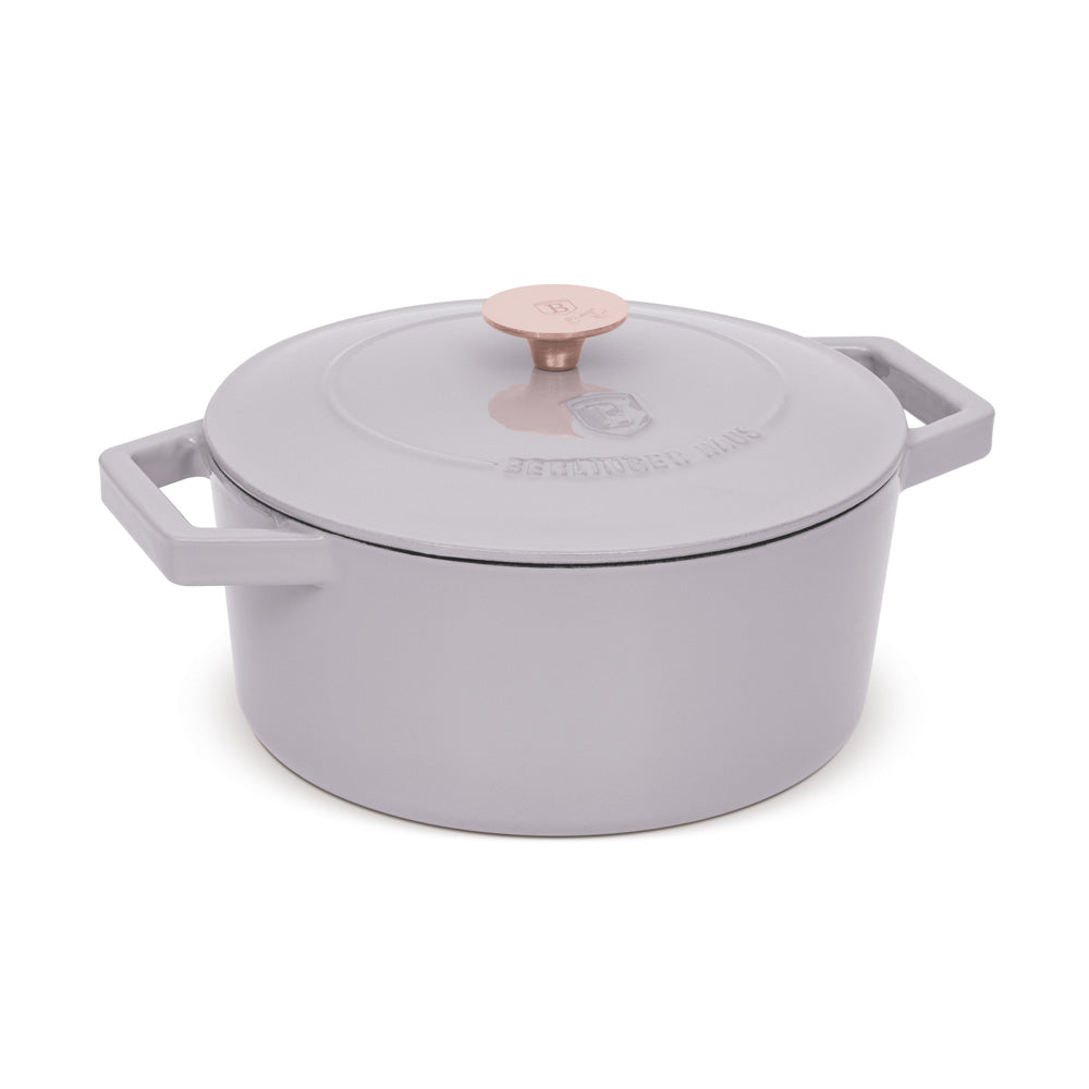 Öntöttvas alacsony lábas 24 cm Indukciós Berlinger Haus Taupe Collection