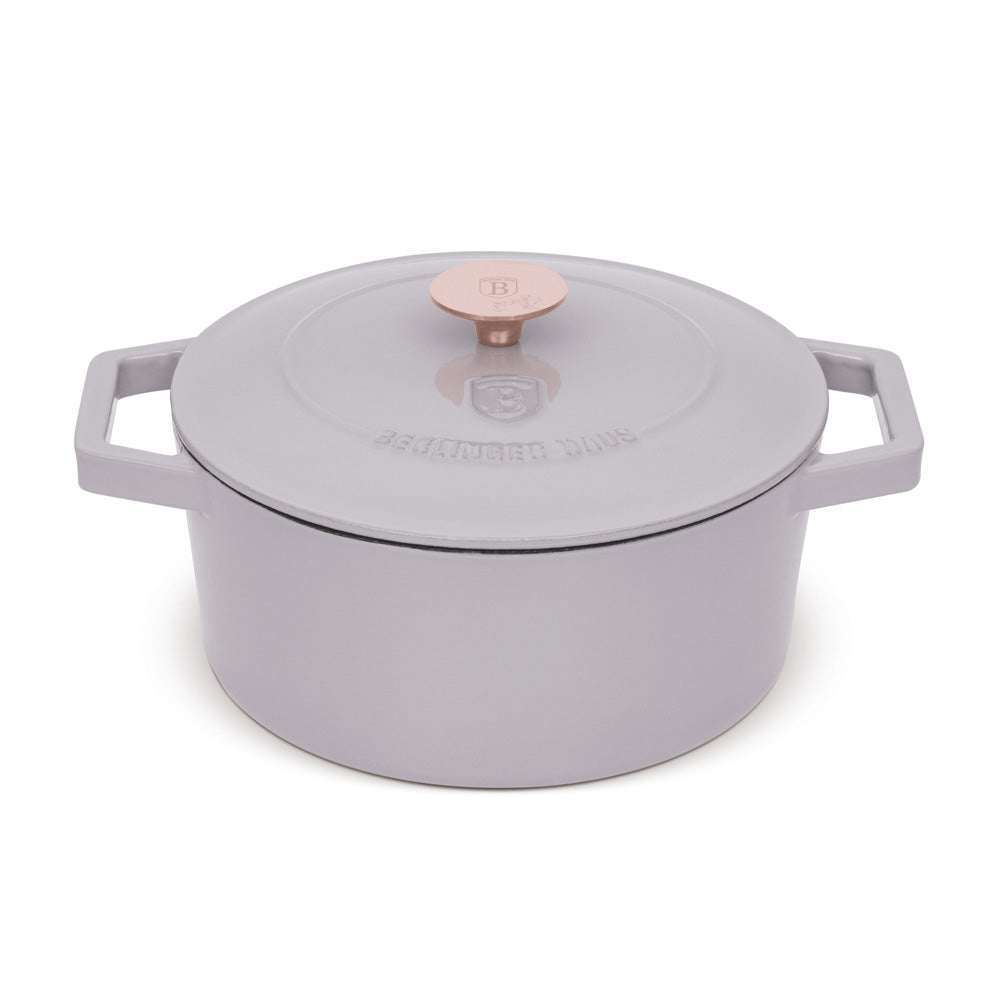 Öntöttvas alacsony lábas 24 cm Indukciós Berlinger Haus Taupe Collection