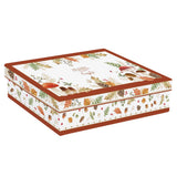 Bögre, csésze Őszi mókus gomba mintás porcelán eszpresszó kávés csésze aljjal 4 személyes