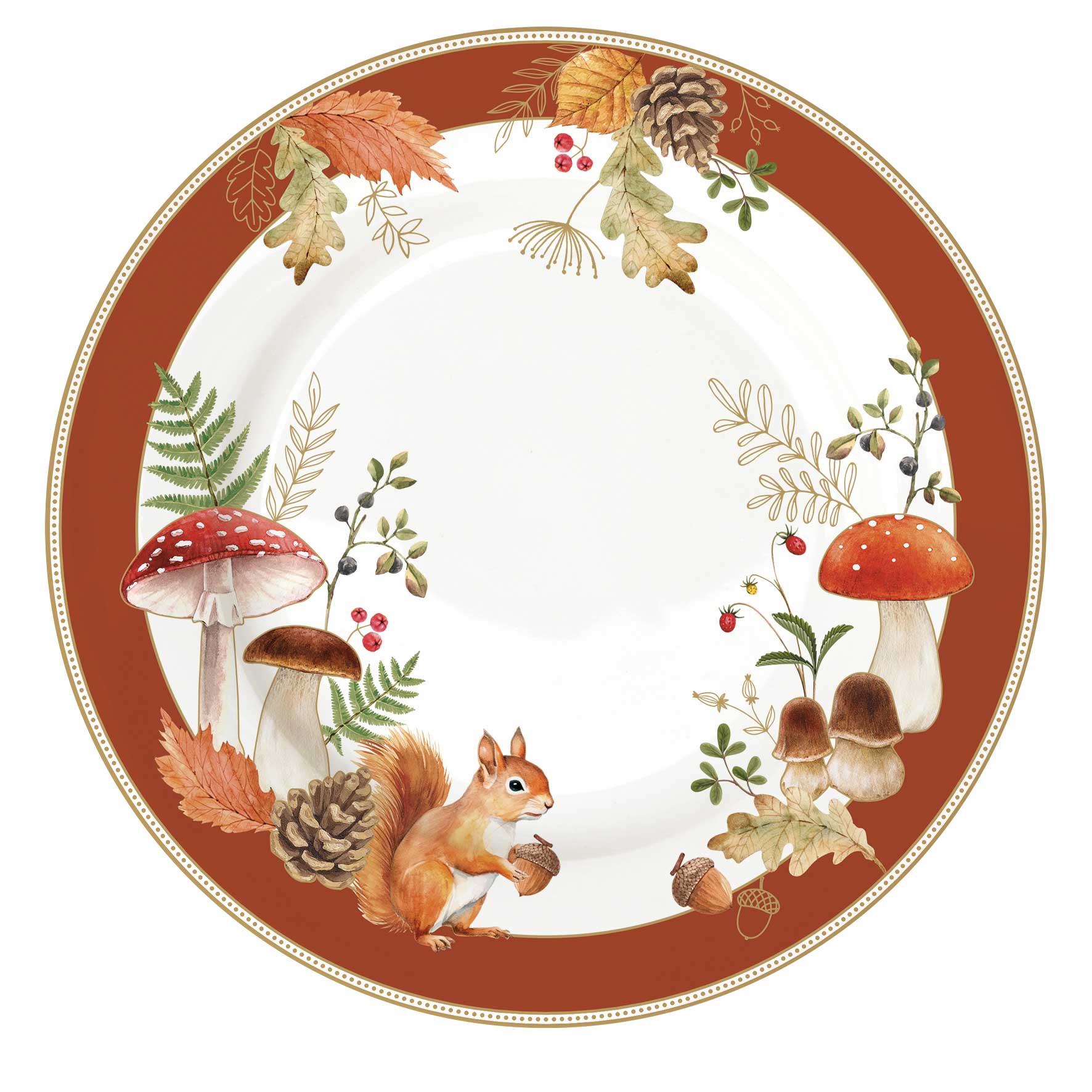 Tányér, étkészlet Őszi porcelán desszertes tányér Autumn Breeze