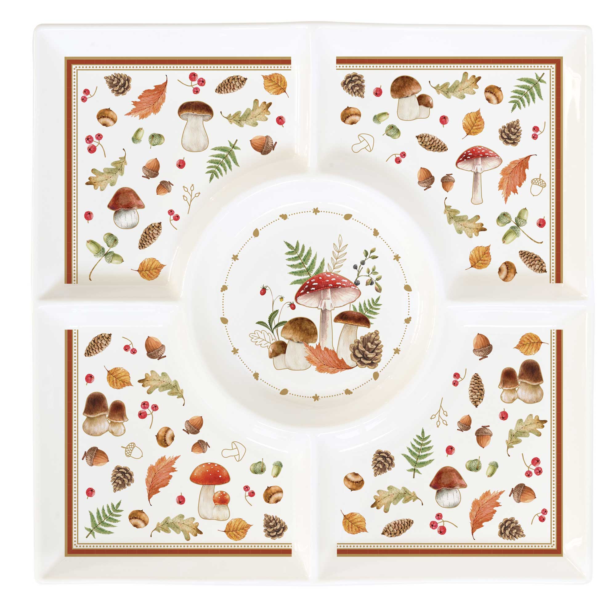 Tál Őszi porcelán osztott kínáló tál díszdobozban Autumn Breeze