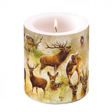 Gyertya Őszi szarvasok átvilágítós viaszgyertya közepes Collage of deers