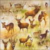 Szalvéta Őszi szarvasok papírszalvéta 33x33 cm 20 db Collage of deers